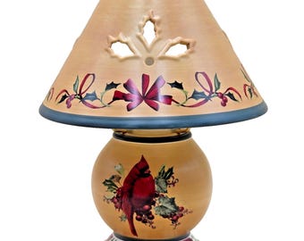 Lámpara de vela Lenox Winter Greetings Everyday Cardinal de 25 cm (10") 6237291 Caja original