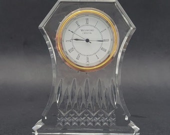 Waterford Crystal Lismore Large 6.5&quot; Clock 107753 Signed Wateford Irland