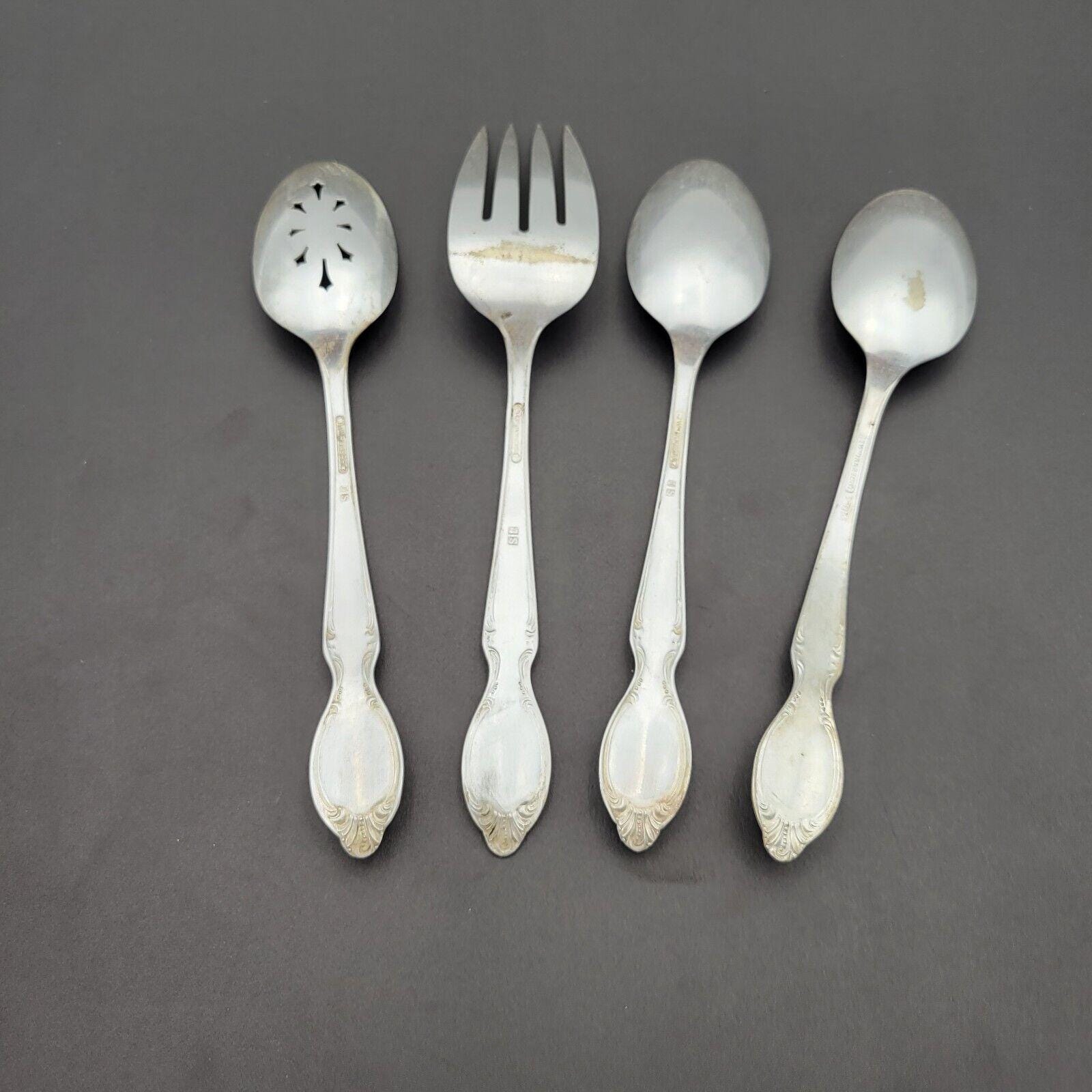 シルバーのモーニングセット、4点 Rogers Bros International Silverplate Set 4 Serving Pieces 1959