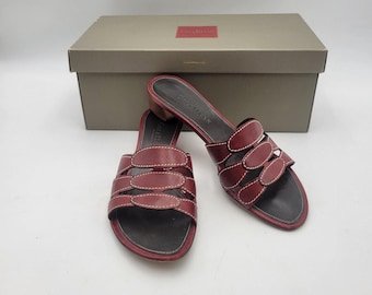 Cole Haan Resort Leather Slide Mule Sandals Women's Size 6 B Vtg