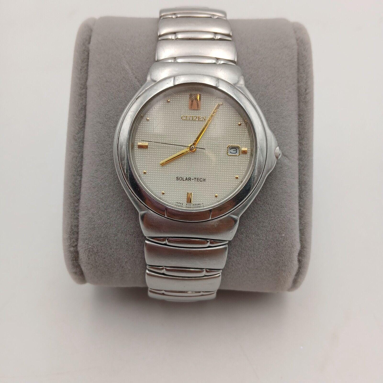 Citizen Solar Tech Eco Drive A114 H17966 Watch Japan Water