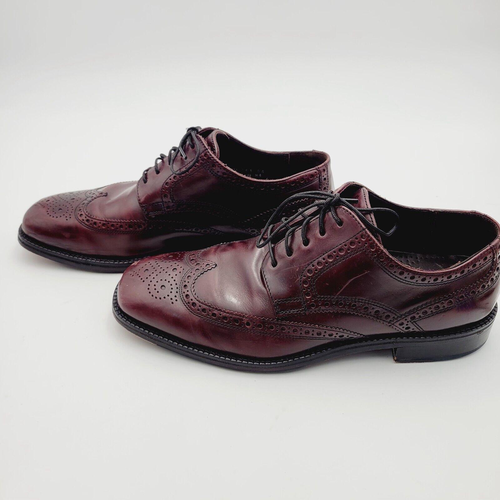Vtg COLE HAAN Preston Brown Leather Classic Wingtip Oxford  display picture 2