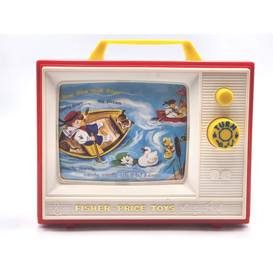 Fisher Price Giant Screen Music Box TV London Bridge & Row Row Row Your