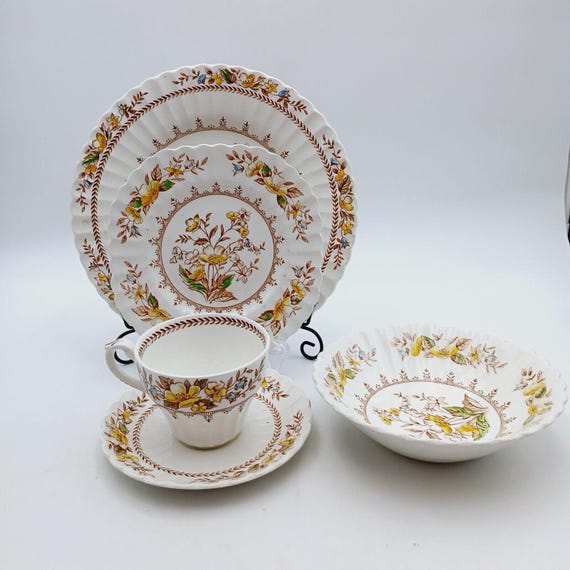 J&G Meakin England English Staffordshire Braemar 1 Set Place
