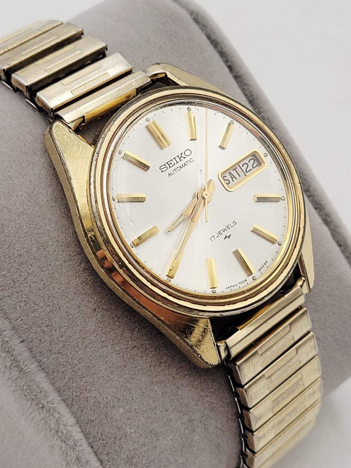 SEIKO Watch 7006-8007 Automatic Day Date Men's 1/40 10KT RGP