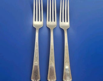 1847 Rogers Bros Ancestral Silverplate IS Set of 3 Dinner Fork