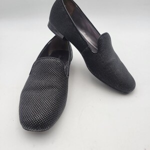 Donald J. Pliner Hazel Slip On Loafer Shoes Womens Black Embellished Suede 7.5M image 8