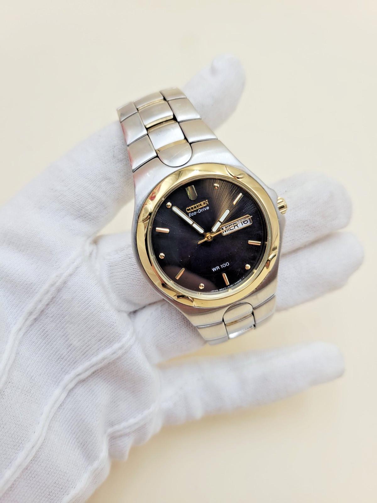 Citizen Eco-Drive Black Dial Date Day St. Steel Quartz Watch E101-K17543 Citizen Eco-drive Black Dial Date Day St. Steel Quartz Watch  main image 4