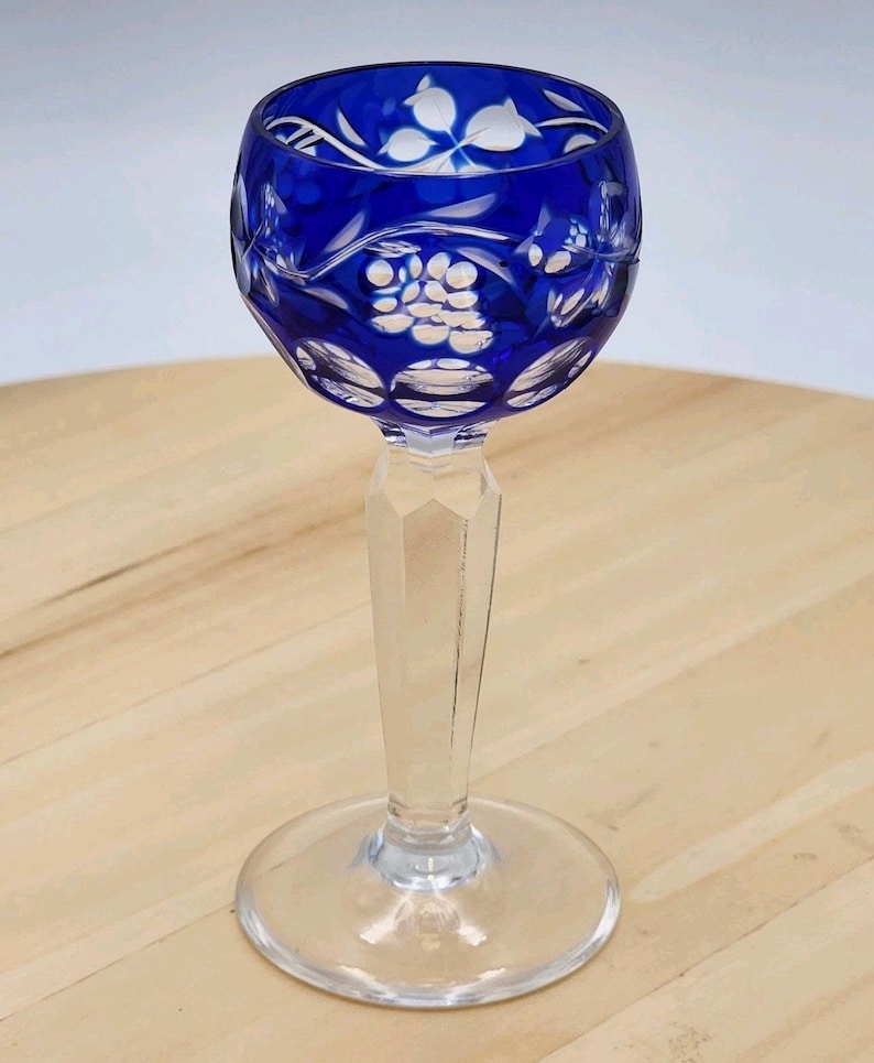 Juego de copas de cristal checo estilo bohemio vintage para licor: Copas de licor Rainbow Grapevine imagen 20