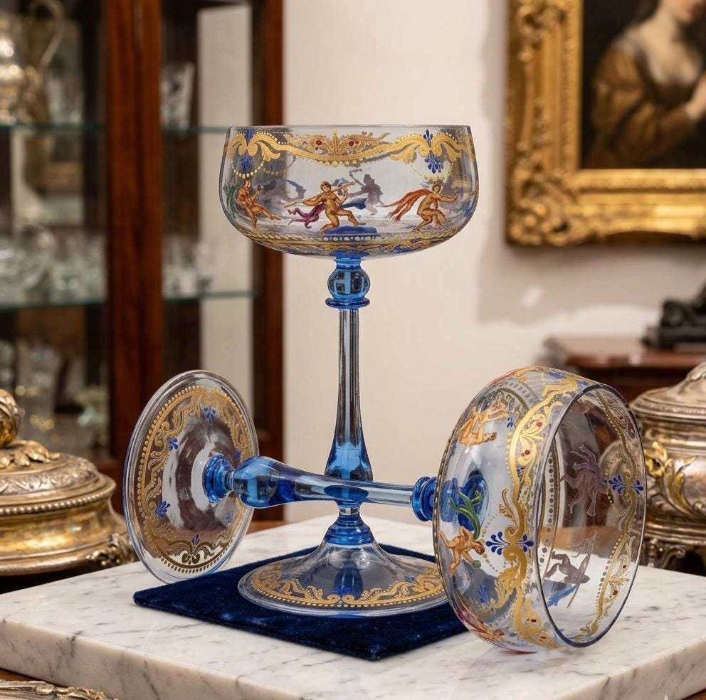 Salviati Goblets Murano - Etsy