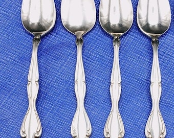 Set Of 4 Oneida Community CANTATA Stainless Teaspoon Vtg