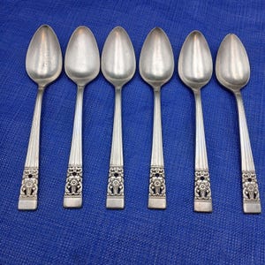 Oneida Community Coronation 1936 Set 6 Teelöffel 6 "Antike Silverplate