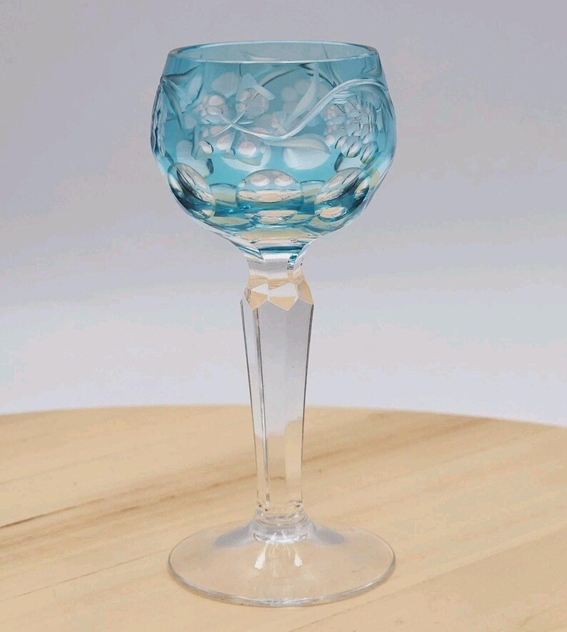 Juego de copas de cristal checo estilo bohemio vintage para licor: Copas de licor Rainbow Grapevine imagen 11