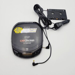 Vtg Sony ESP Car Discman CD Player D-848K Black 1990s W/adapter