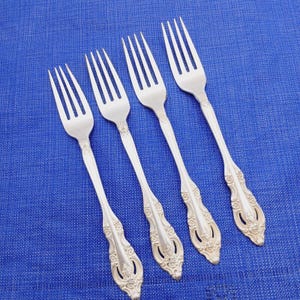 Oneida Community SILVER ARTISTRY Set 4 Menügabeln Silberplatte Besteck VTG