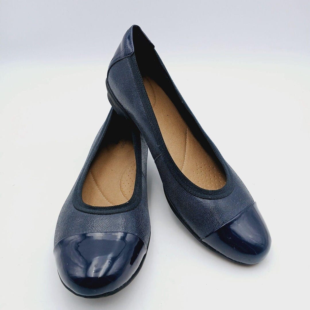 Women Flats Unstructured By Clarks~Neenah Garden~Slip On Ballet