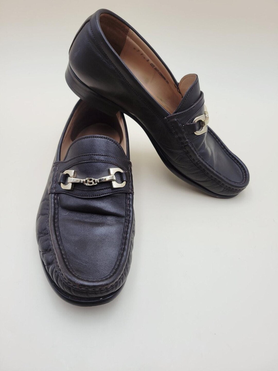 Bally Switzerland Men's Horsebit Loafers Dark Brown Leather Dress