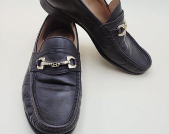 Bally Switzerland Men's Horsebit Loafers Dark Brown Leather Dress