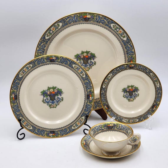 VTG Lenox Autumn Presidential 5-pc Place Setting Gold Trim