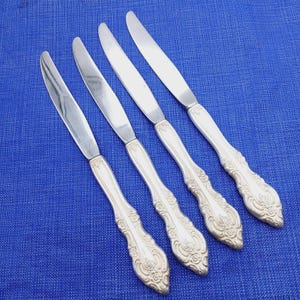 Oneida Community SILVER ARTISTRY Set 4 Menümesser Silberplatte Besteck VTG