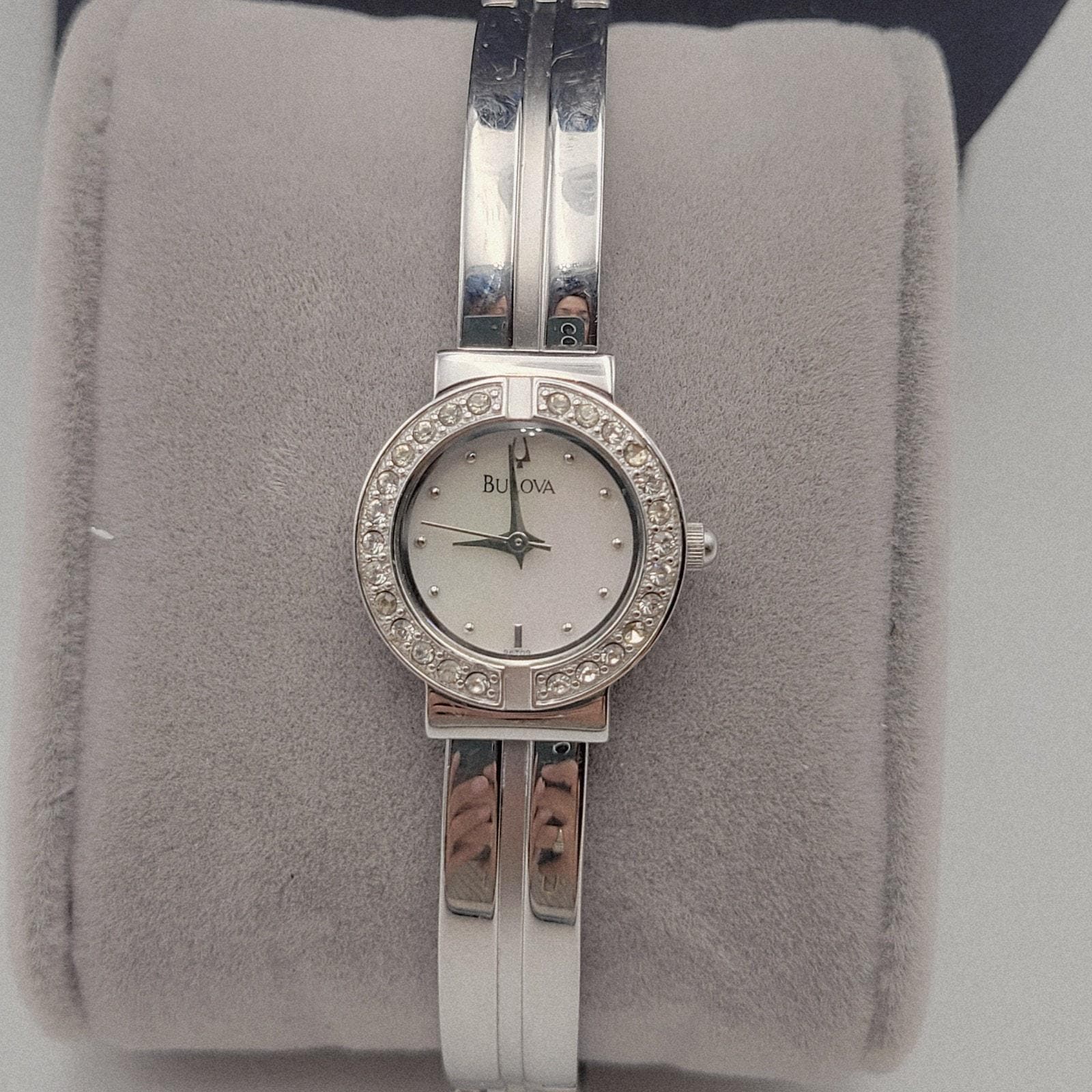 Bulova C899175 Woman Watch Quartz Silver Wristwatch Vtg - Etsy
