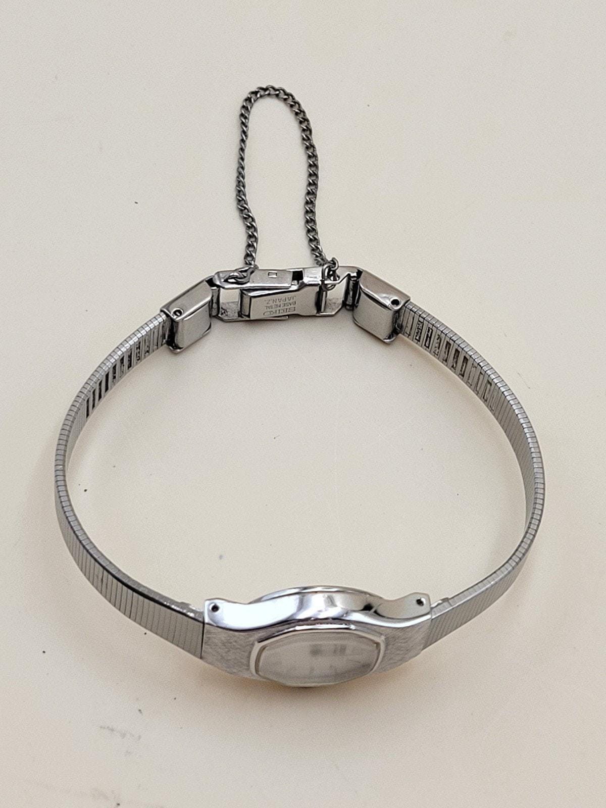 VTG Seiko Women's Quartz Dress Watch 5420-5059 Octagon Silver Tone