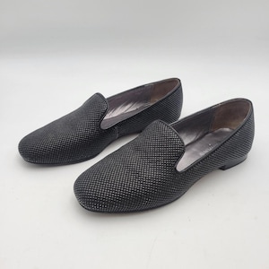 Donald J. Pliner Hazel Slip On Loafer Shoes Womens Black Embellished Suede 7.5M image 4
