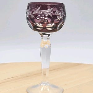 Juego de copas de cristal checo estilo bohemio vintage para licor: Copas de licor Rainbow Grapevine imagen 14