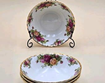 Royal Albert Old Country Roses flingor/allerskålar set om 4 England 15 cm