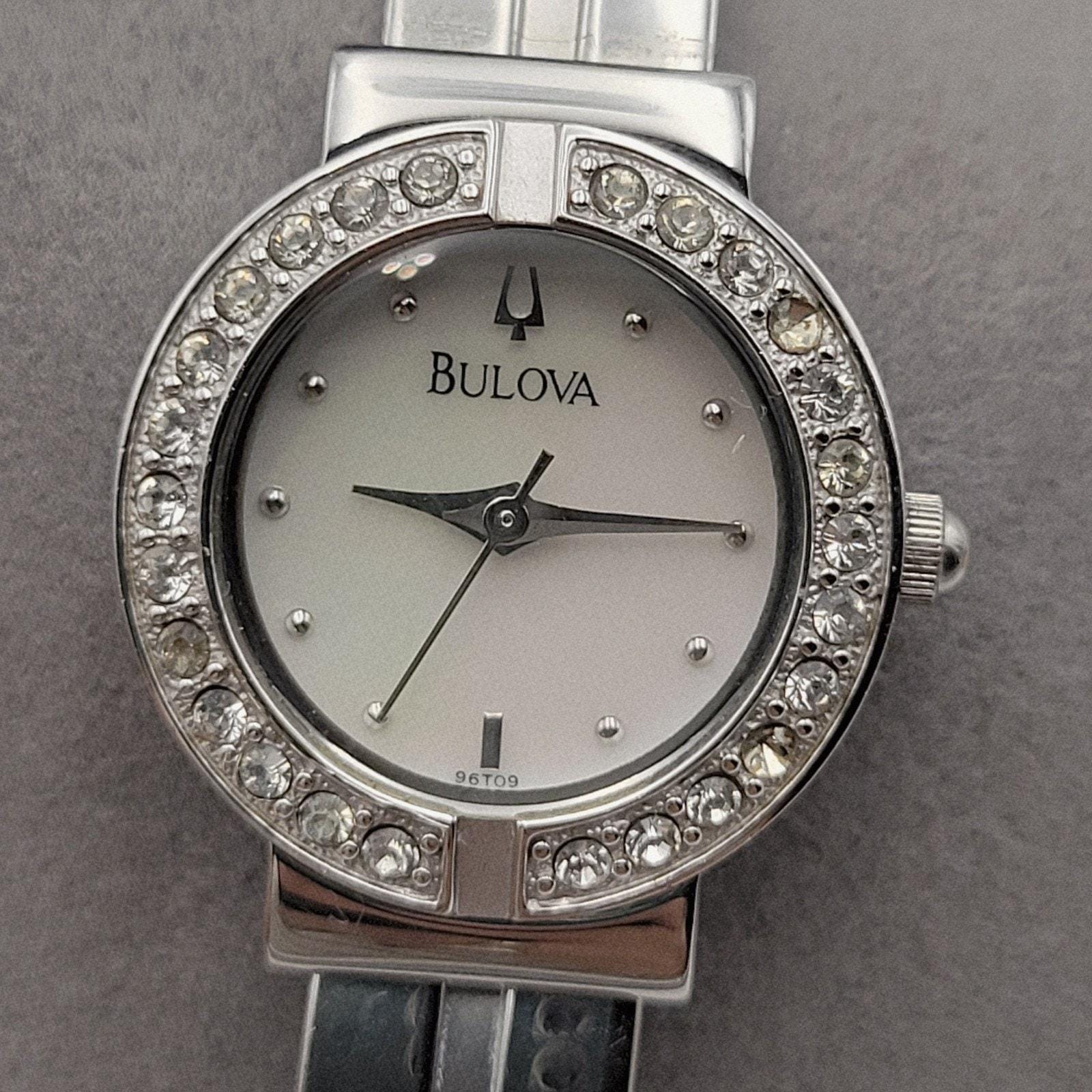 Bulova C899175 Woman Watch Quartz Silver Wristwatch Vtg - Etsy