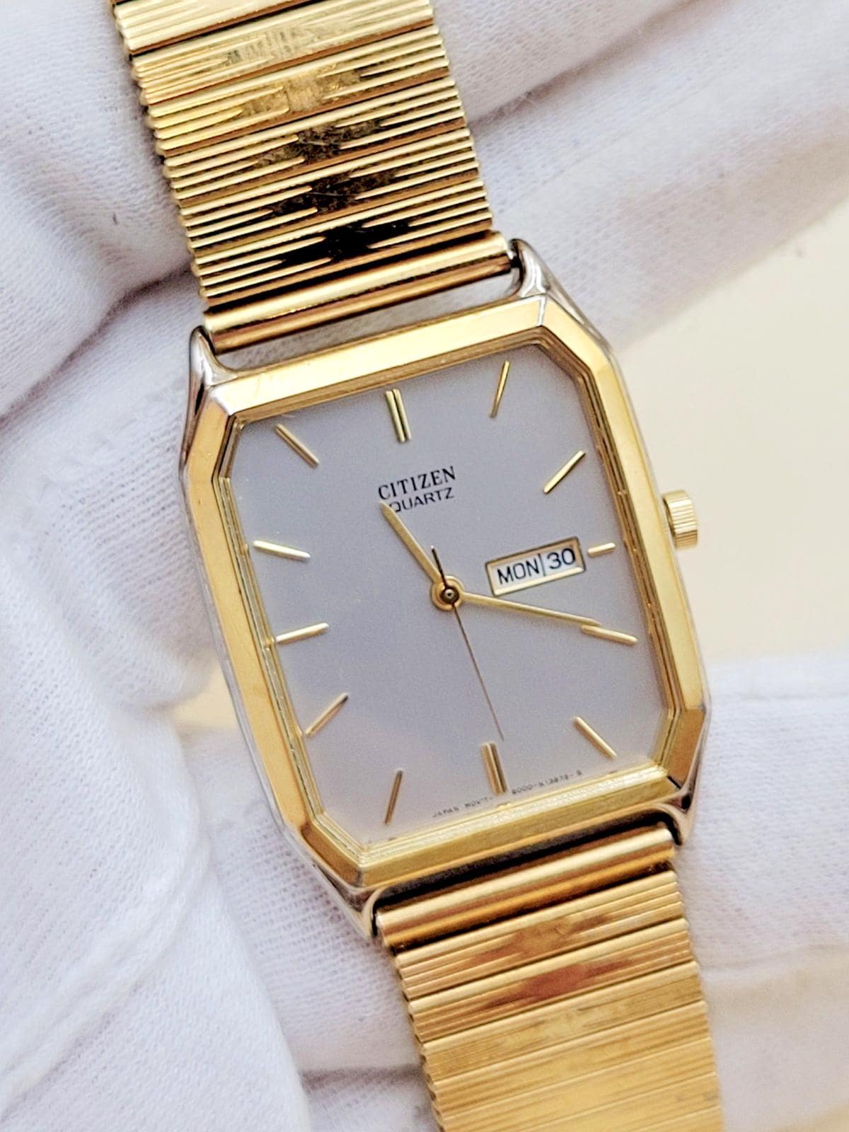 New Vintage style  adjustable CZ watch in gold tone 22kt HUID Gold Watches. These aren main image 3