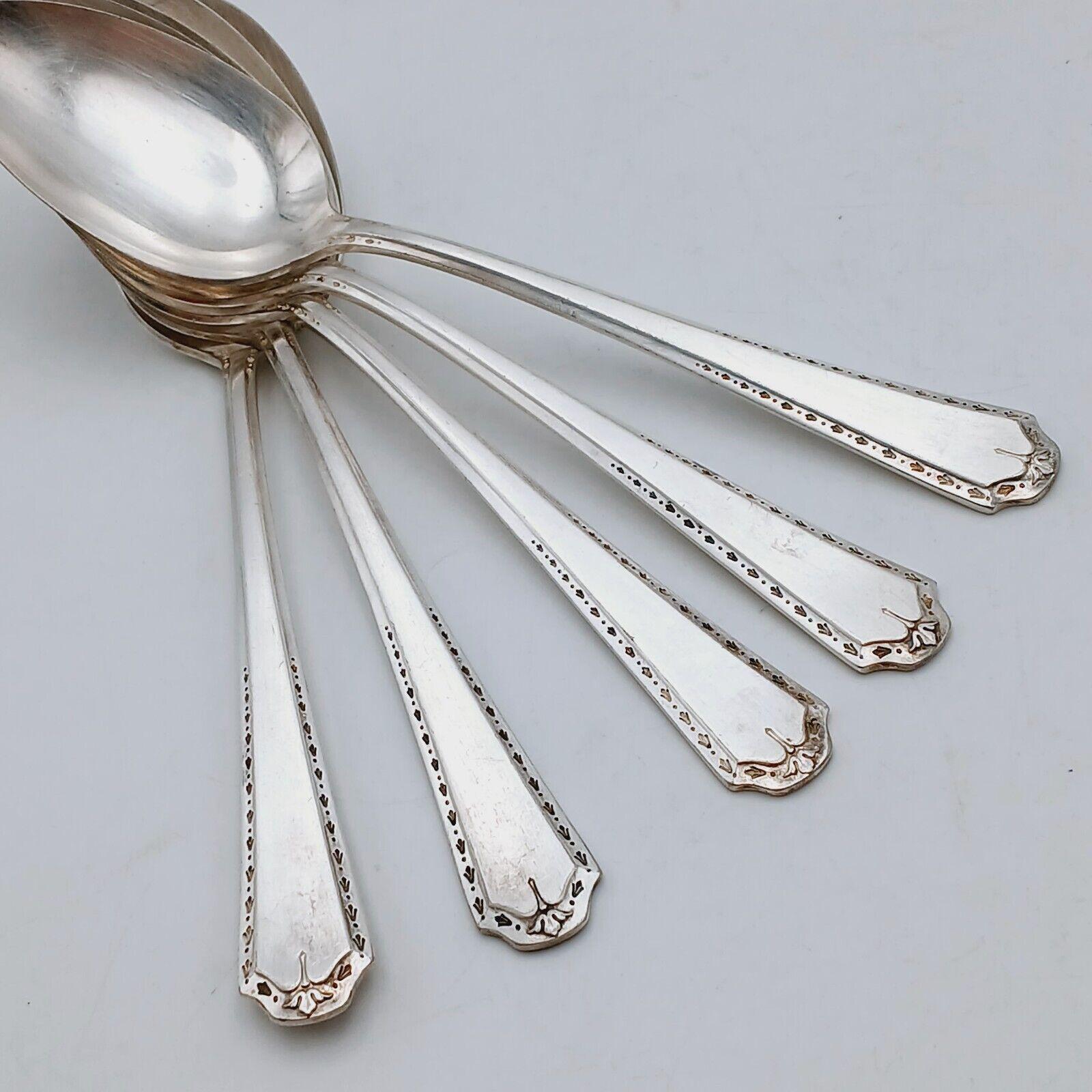 Tudor Plate Oneida Community Algonquin Set of 5 Servings  Tudor Plate Oneida Community Algonquin Set of 5 Servings Spoon Vtg main image 0