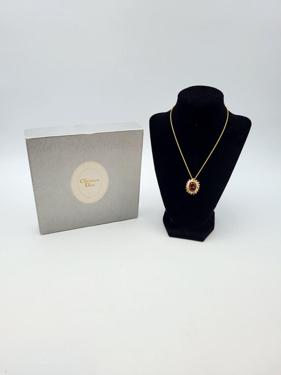 Christian Dior◇ネックレス/-/SLV/トップ有/レディース/石欠け有