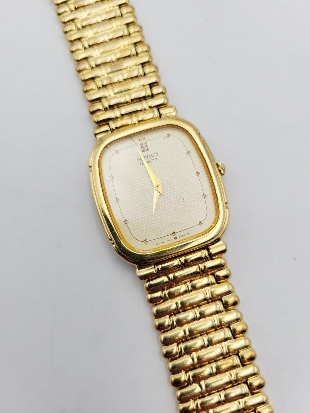 SEIKO スクエア 5P30-6150 ゴールド メンズ クォーツ SEIKO スクエア 5P30-6150 ゴールド メンズ クォーツ - メルカリ