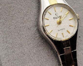 Elgin EL901-012 5Y30 Watch Woman\'s Quartz Two Tones Vintage New Battery Elgin EL901-012 5Y30 Watch Woman main image 4