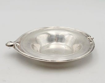 International Silver Company Candy Bowl Silverplate Swirl Edge #948 Vintage