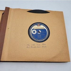 Vtg 1900s Brunswick Emerson Victor VINYL RECORD Book Set of 12 78 RPM Rare
