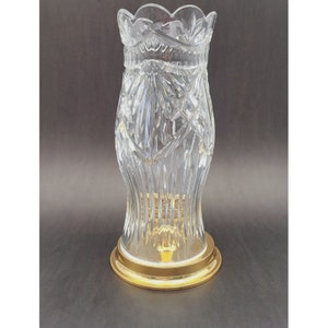 Waterford Crystal &#39;America&#39;s Heritage&#39; Thomas Jefferson Hurricane Lamp 12&quot;