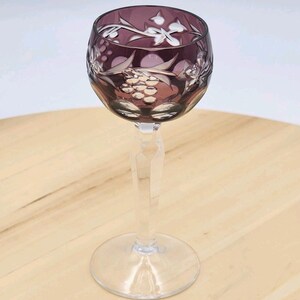Juego de copas de cristal checo estilo bohemio vintage para licor: Copas de licor Rainbow Grapevine imagen 13