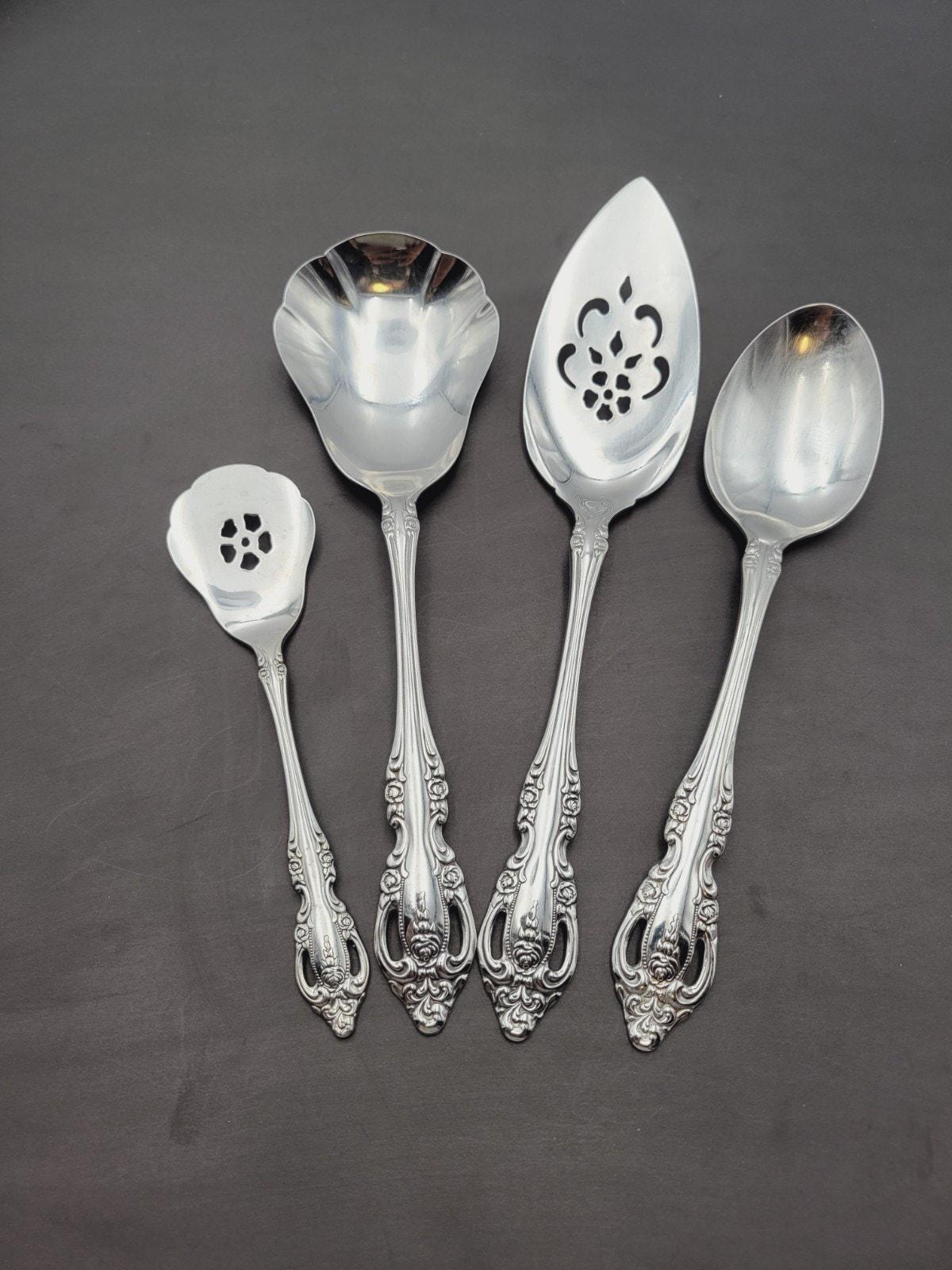 Oneida Community BRAHMS Glossy Stainless Flatware HOSTESS Set 4