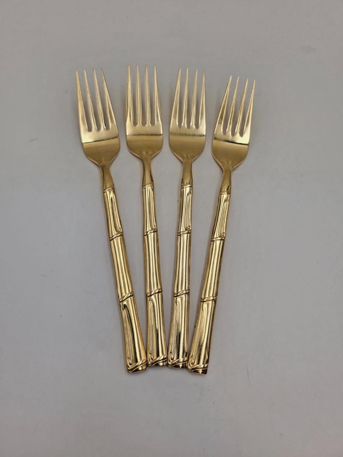 Japan National Stainless Gold Flatware - Etsy