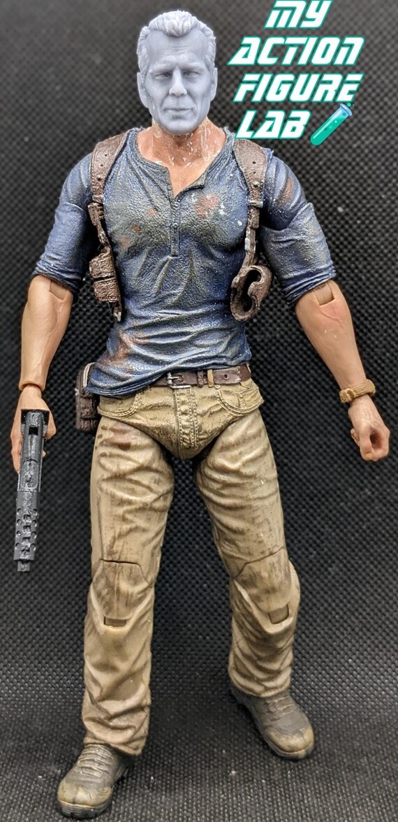 3D Printed John Mcclane Head Sculpt Custom Die Hard Bruce Willis