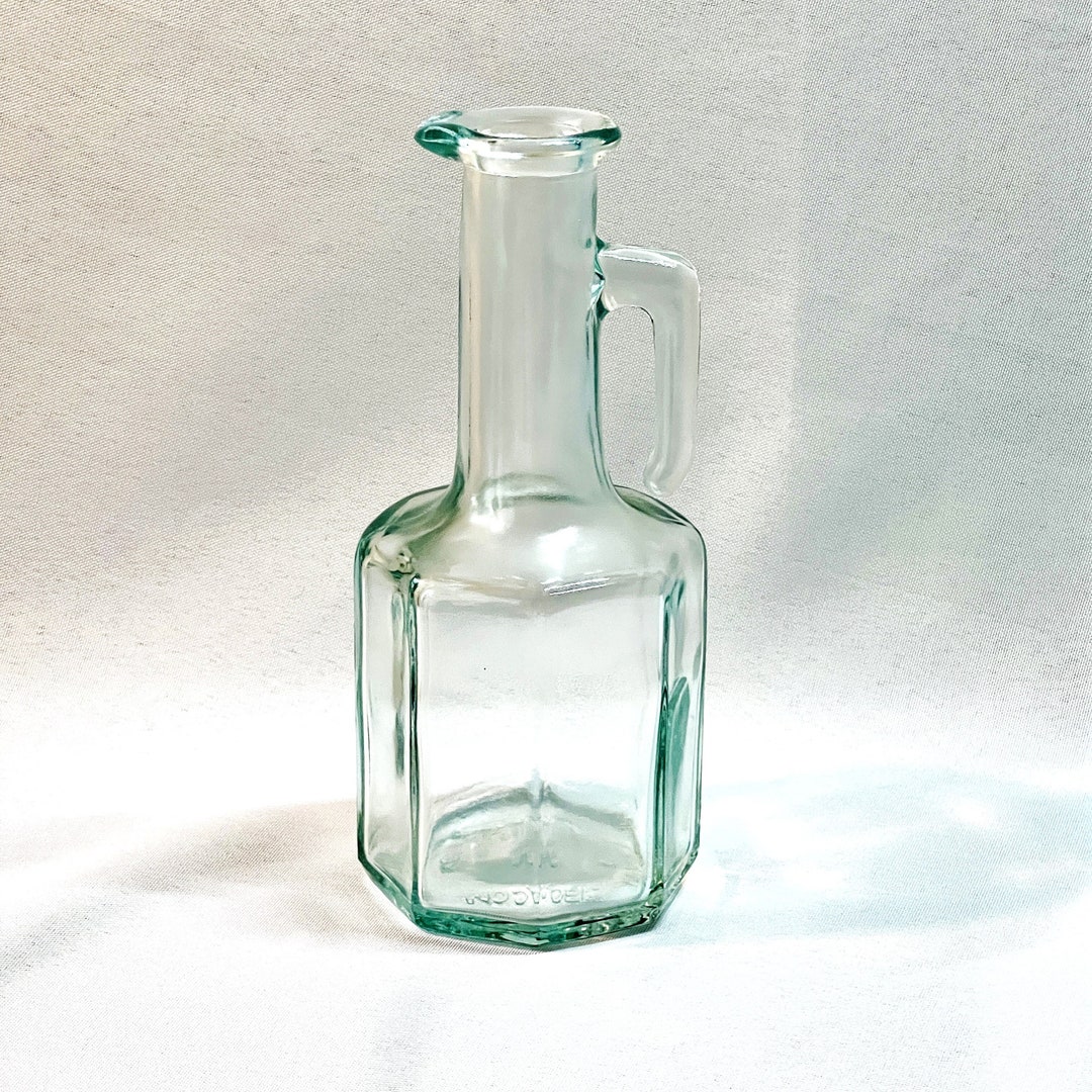 Vetreria Etrusca Vintage Green Glass Oil Vinegar Cruet Made in Etsy