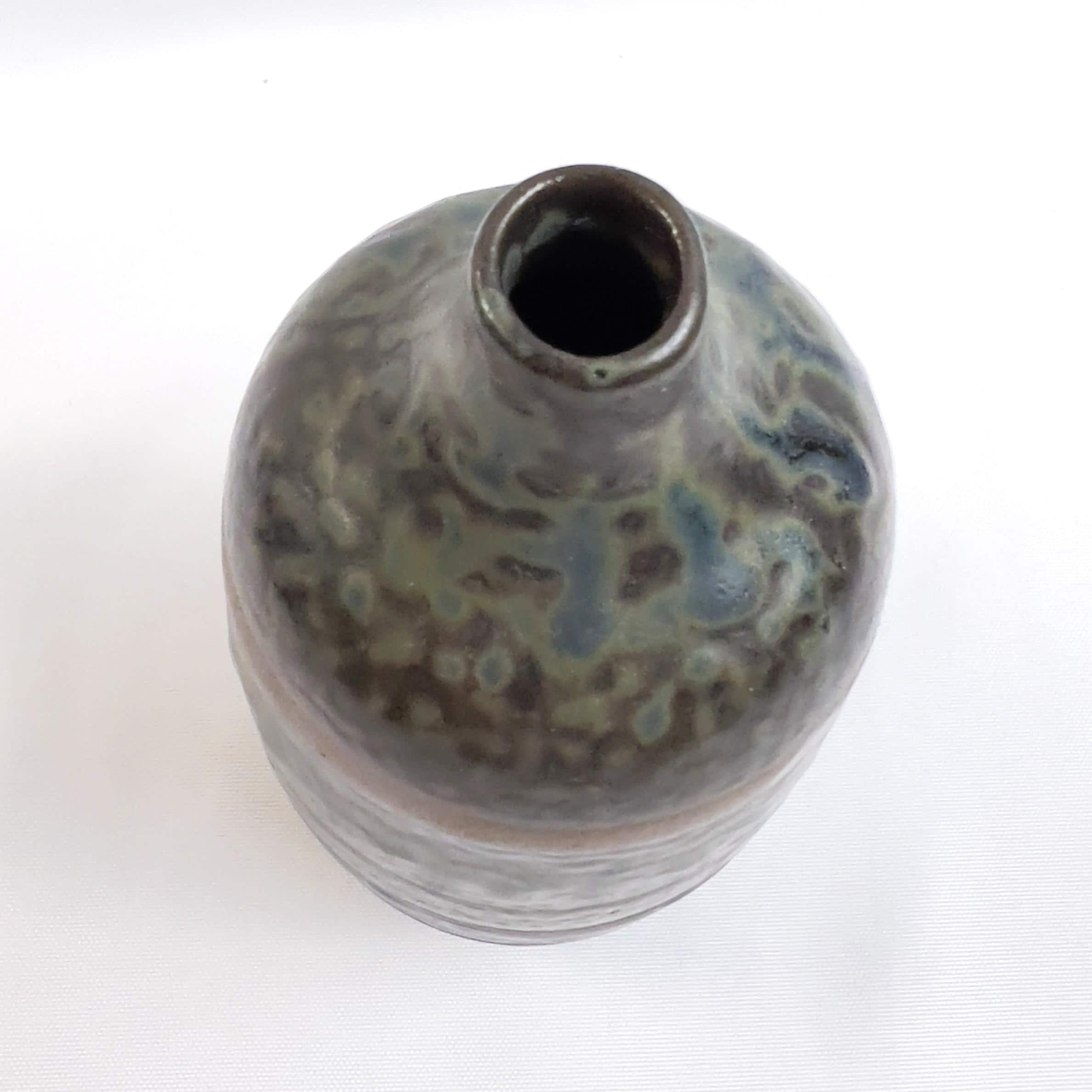 Drip Glaze Studio Art Pottery Vase 5.5" Vintage Textured Handmade ...