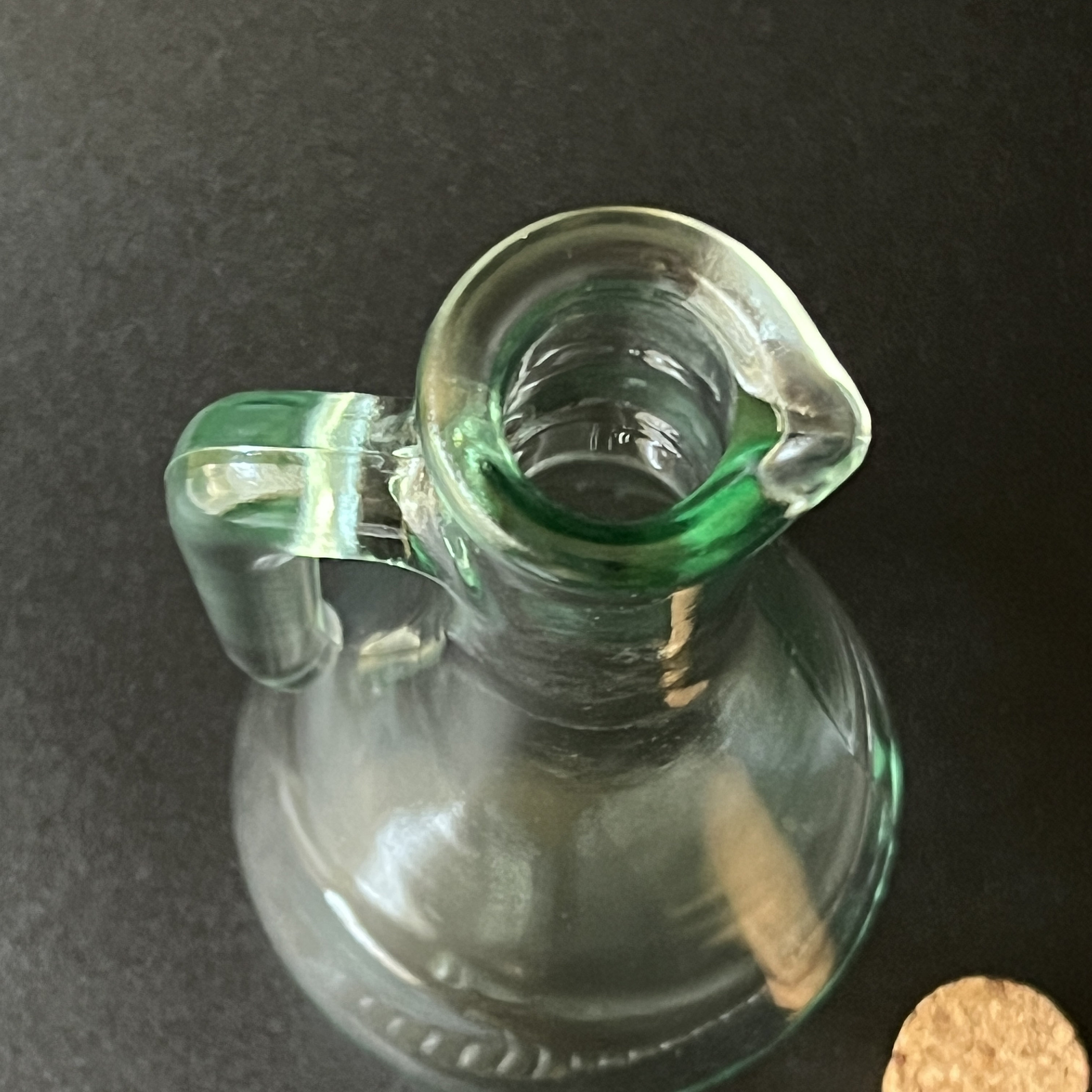 Vetreria Etrusca Vintage Green Glass Oil Vinegar Cruet With Etsy