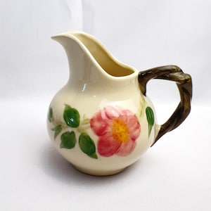 Franciscan Desert Rose Creamer USA Earthenware Vintage 1950s Pink Rose Pitcher
