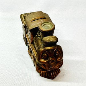 Casey Jones Vintage Cast Metal Train Coin Bank Antique Toys #572 Copper Plated