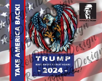 Envoltório de copo de sublimação Trump 2024 20 onças