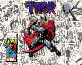 Design de envoltório de copo de sublimação Thor 20oz Download instantâneo png