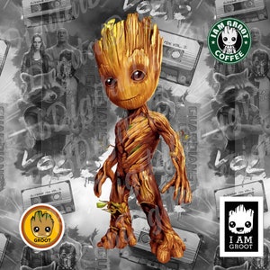 Groot 20oz Sublimation Tumbler wrap design Natychmiastowe pobranie